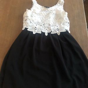 Black and white party dress
